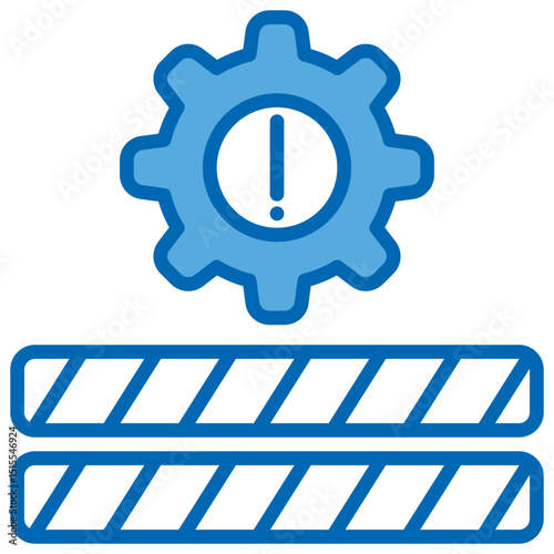 Barriers Blue White Icon Editable Stroke