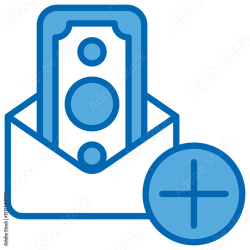 Benefit Blue White Icon Editable Stroke