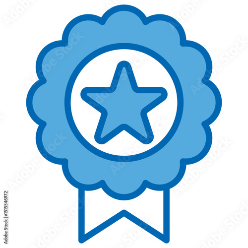 Appreciation Blue White Icon Editable Stroke