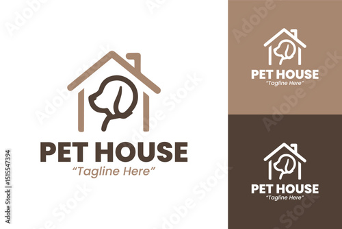 Professional and Minimalist Pet House Logo Designs for Pet Businesses