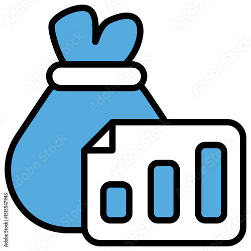 Capital Blue Black Icon Editable Stroke