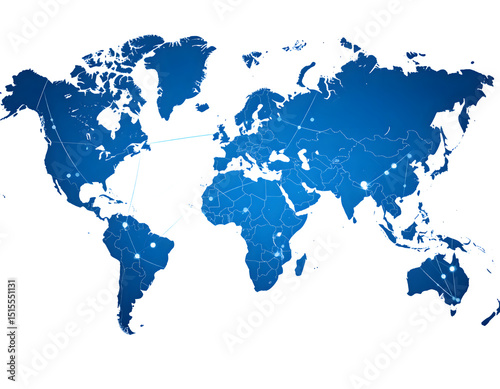 world map on white background