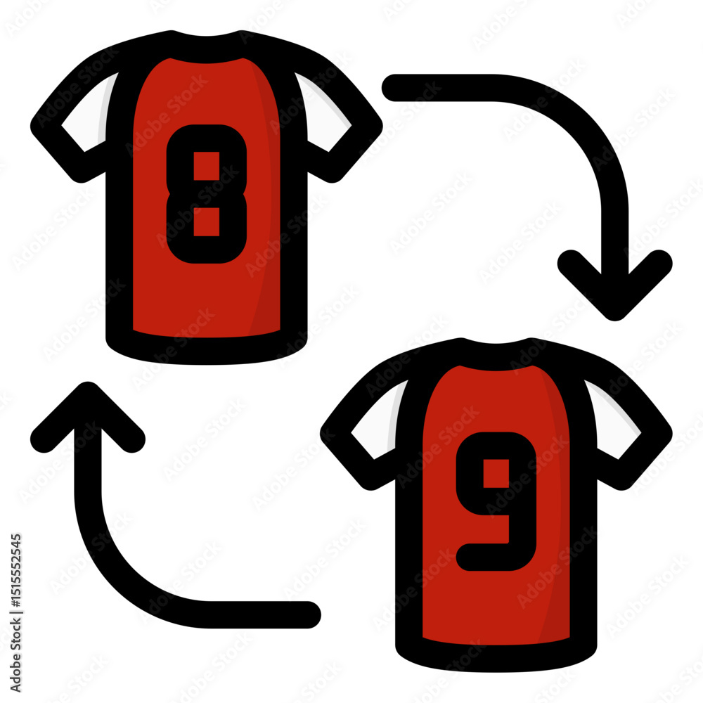 Εκτύπωση καμβά player substitution icon
