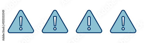Exclamation danger sign vector isolated on white background. attention sign icon. Hazard warning attention sign. icon alert. Risk