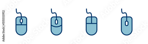 Computer Mouse Icon vector isolated on white background. Computer mouse vector icon
