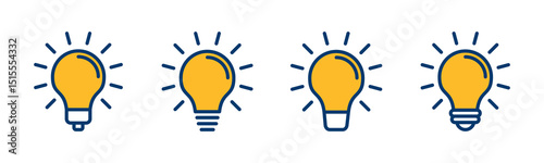 Lamp icon vector isolated on white background. Light bulb icon vector. Idea vector icon