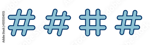 Hashtag icon vector isolated on white background. hashtag vector icon