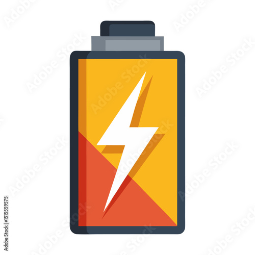 A partially charged battery icon with a lightning bolt symbol, indicating power and charging.