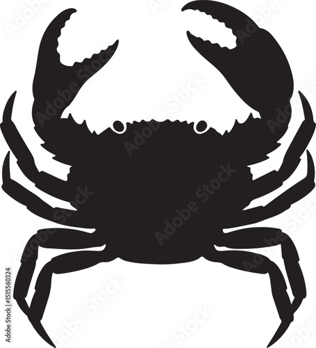 Blue Crab Silhouettes Vector