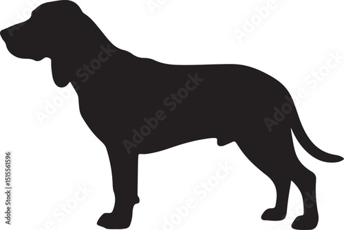 Dunker Dog Silhouette Side View