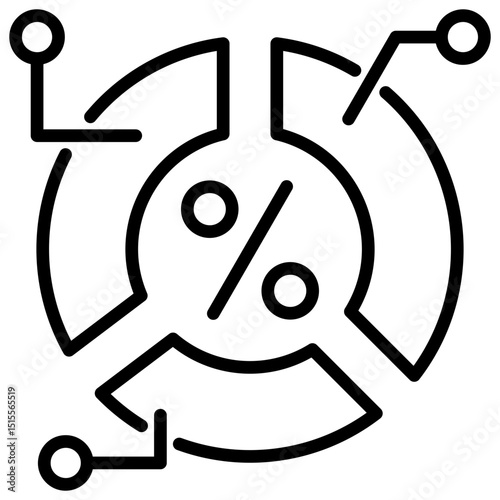 Segmentation Outline Icon
