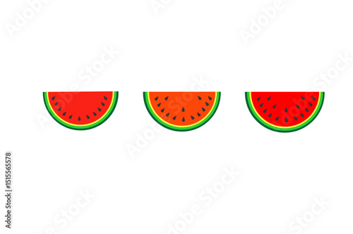 3 watermelons pattern design. Perfect for background design, wallpaper design, textile, fabric, education or other commercial needs.