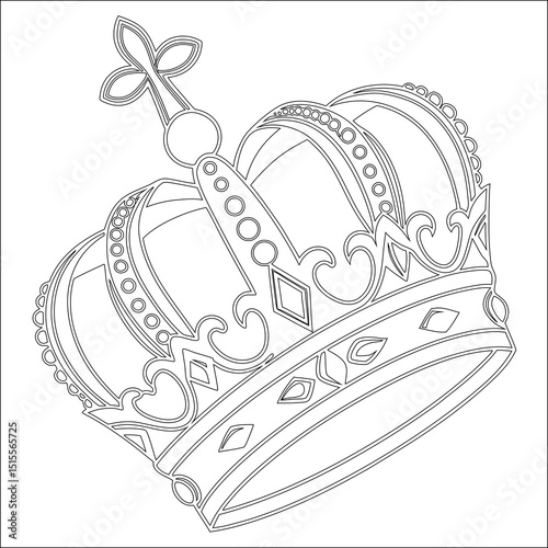 Vintage hand drawn illustration of a crown of thorns sketch