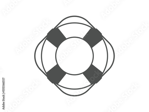 lifebuoy ring design, vector, isolated on transparent background