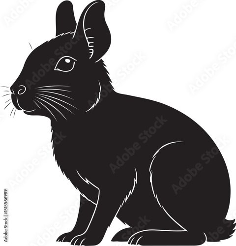 Rock Cavy Side View Silhouettes