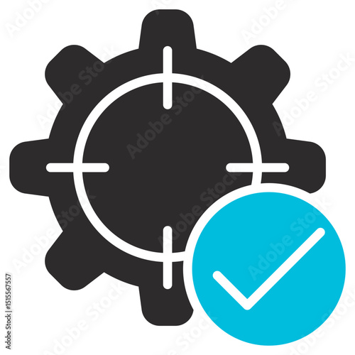 Relevance Glyph Blue Grey Icon
