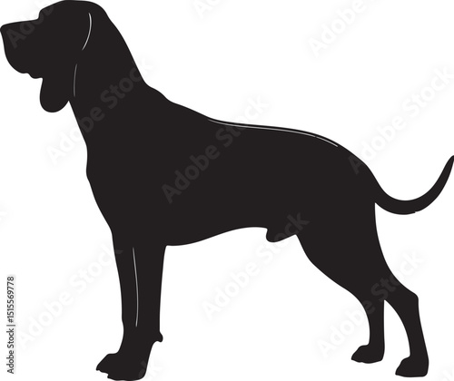 Billy Dog Standing Side View Silhouettes