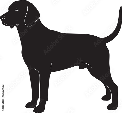 Bulgarian Scenthound Side View Silhouettes