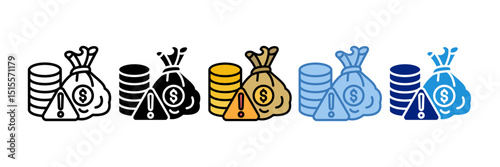 Financial Risk Icon Element For Design