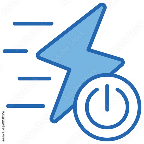 Trigger Blue White Icon