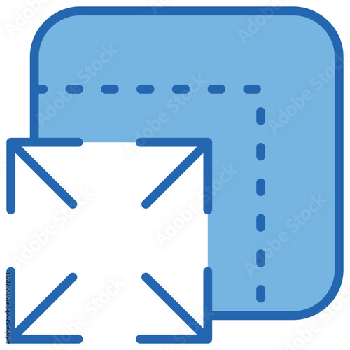 Scalability Blue White Icon
