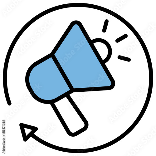Remarketing Blue Black Icon