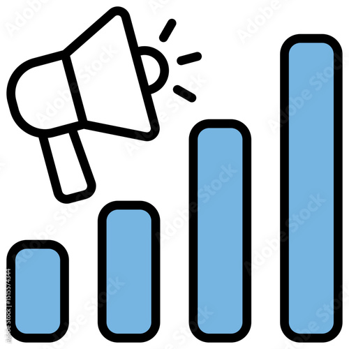 Marketing Blue Black Icon