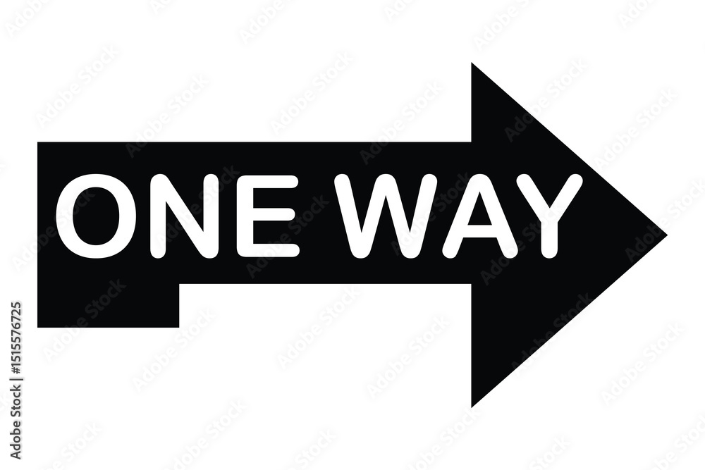 Fototapeta premium one way signpost icon, road sign isolated on white background.