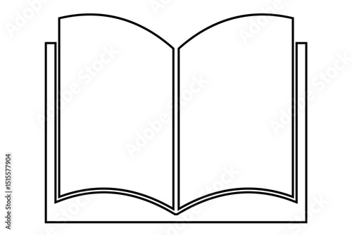 black book icon, isolated on white background.