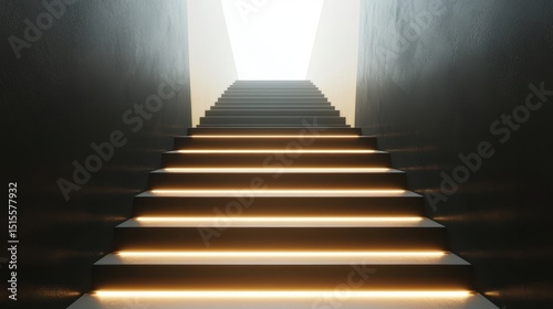 Illuminated Steps Leading to Light.