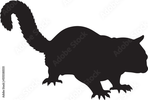 Sugar Glider Side View Silhouettes
