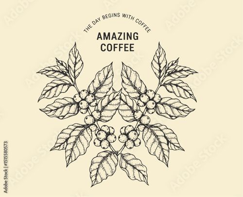 amazing coffee vector illustration style