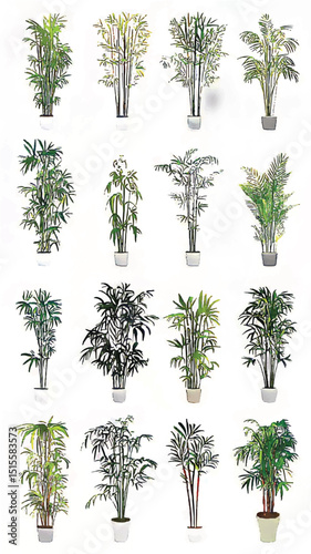 Inviting Interior Sanctuaries: A Symphony of Indoor Greenery and Decorative Foliage in Modern Home Decor with Potted Plants