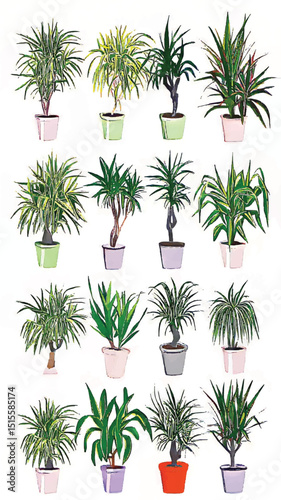 Botanical Illustrations and Potted Houseplants: Decorative Greenery and Plant Care for Modern Home Decor and Cottagecore Aesthetic in Urban Gardening Spaces