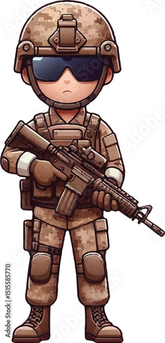 cartoon of soldier