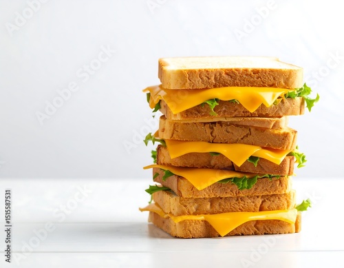 Stacked cheese sandwiches