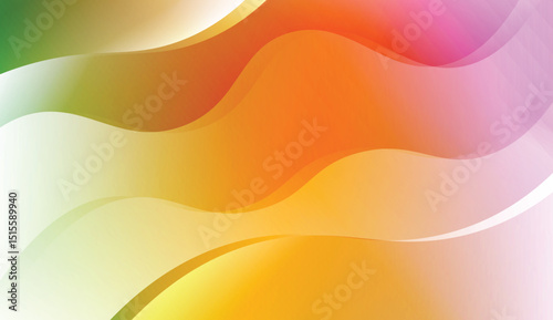 Wavy Background. For Design Flyer, Banner, Landing Page. Vector Illustration with Color Gradient.