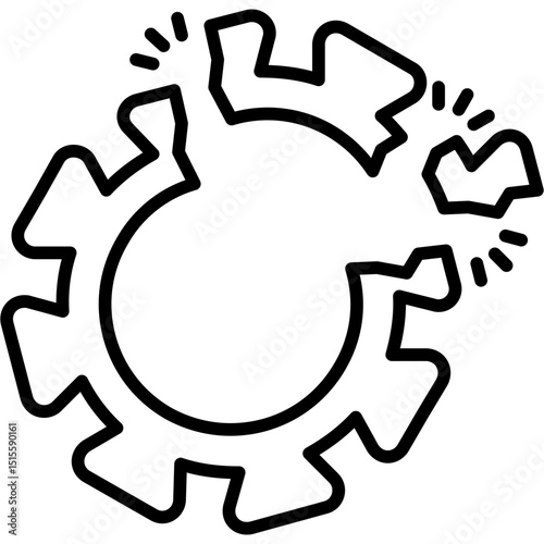 Disruption Vector Icon