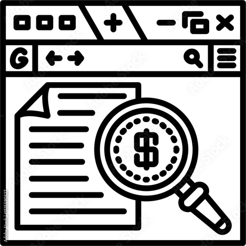 Paid Search Vector Icon photo