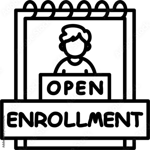 Open Enrollment Vector Icon