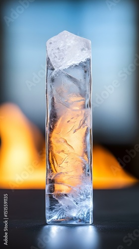 Melting Ice Viking Tie: Contrast of Fire and Ice
