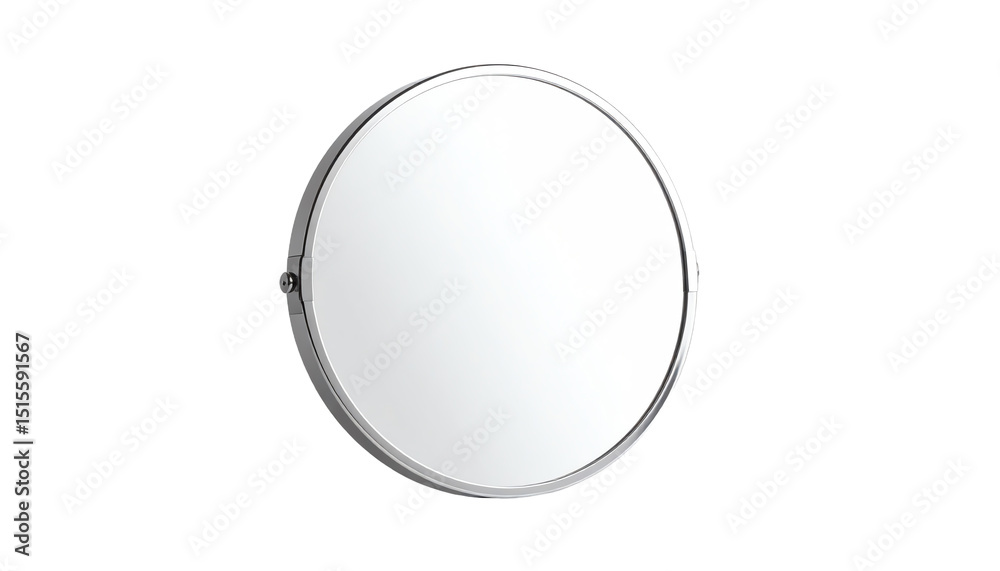 Fototapeta premium Simple round mirror with modern design.
