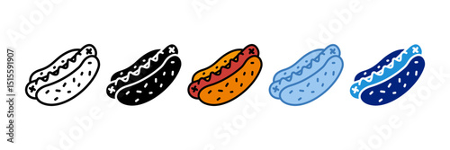 Hotdog Icon Element For Design
