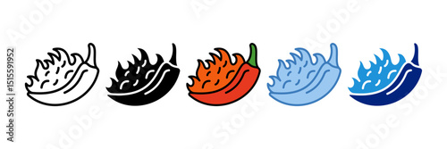 Chilli Pepper Icon Element For Design