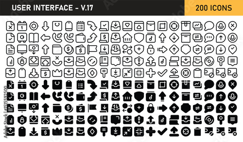 user interface icon set bundle