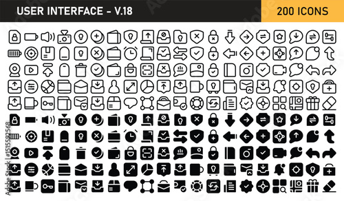 user interface icon set bundle
