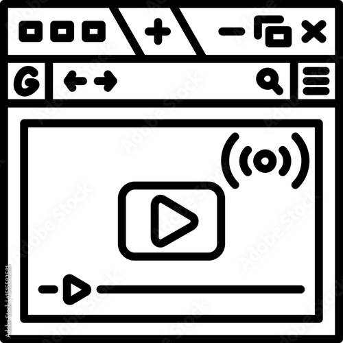 Streaming Vector Icon