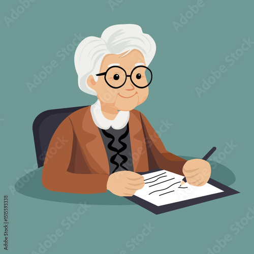 Elderly people holding documents, concept of elderly insurance, old age savings, elderly insurance, 