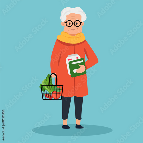 Elderly people holding documents, concept of elderly insurance, old age savings, elderly insurance, 