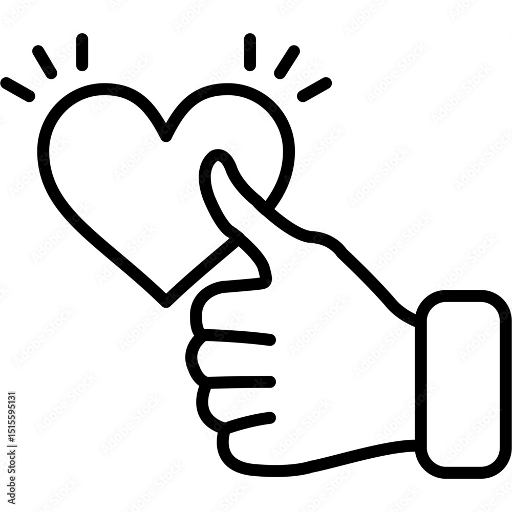 Obraz premium Like Vector Icon